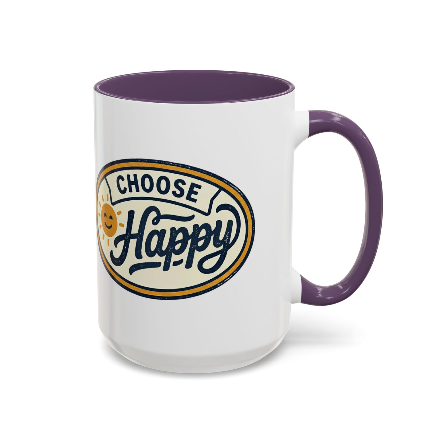 Choose Happy Coffee Mug — Inspirational Ceramic Accent Mug (11/15oz)