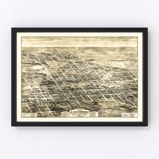 Vintage Map of Anniston, Alabama 1903