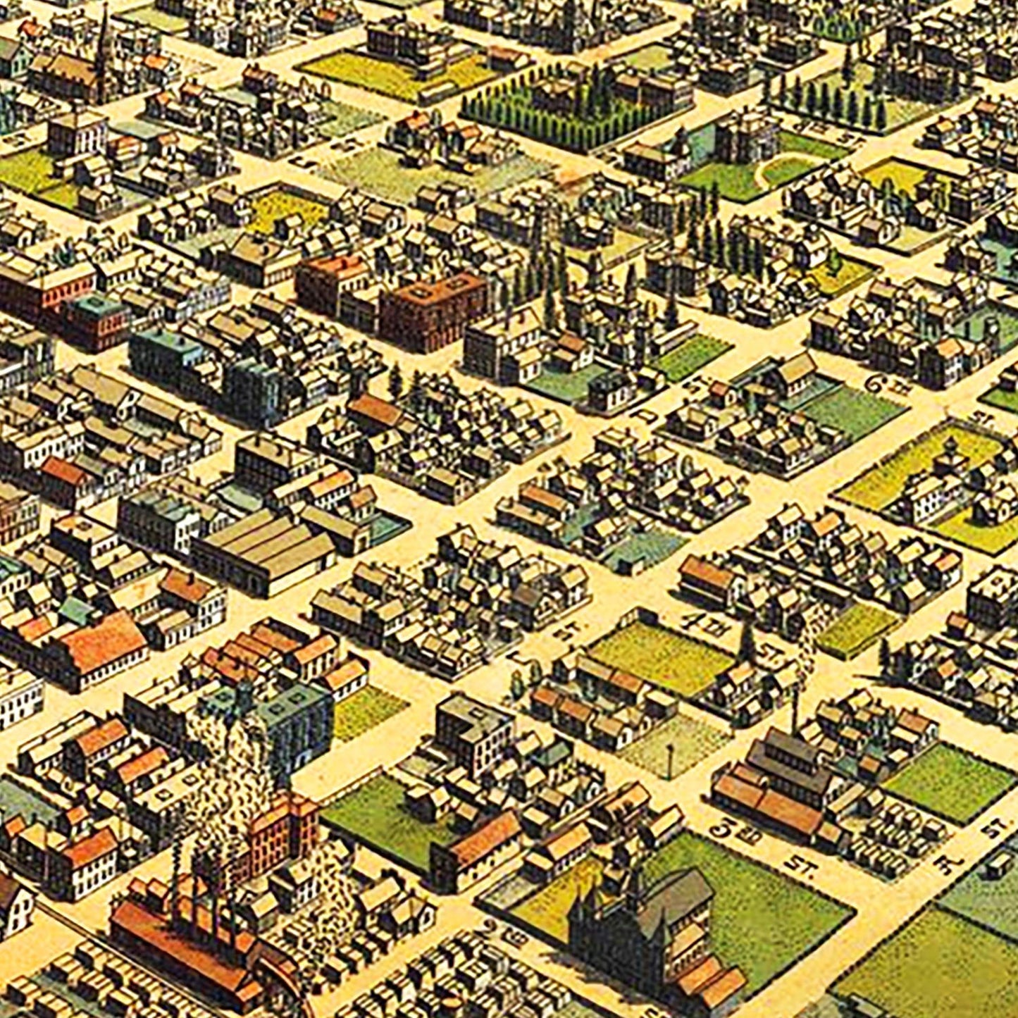 Vintage Map of Eureka, California 1902