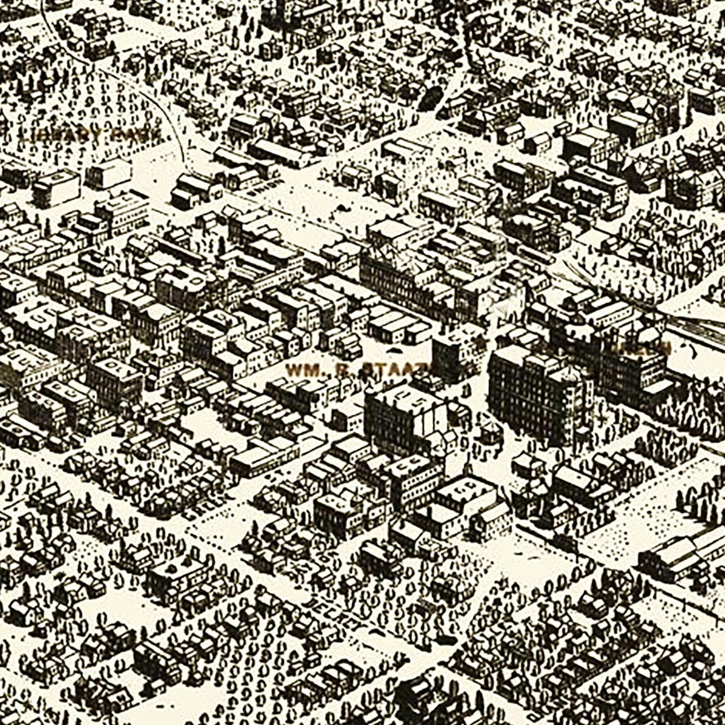 Vintage Map of Pasadena, California 1903