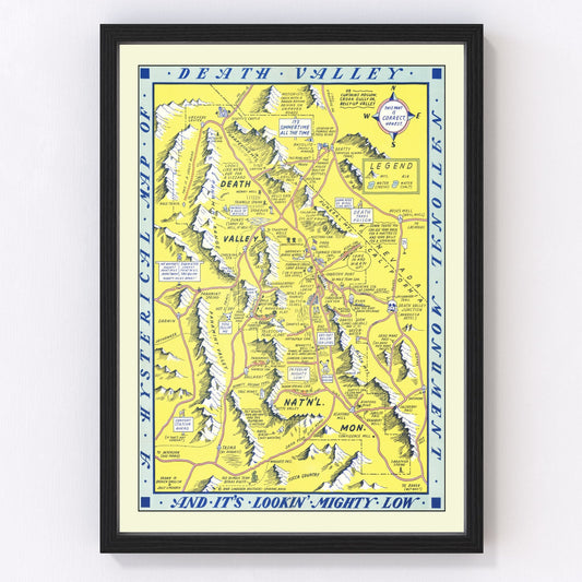 Vintage Death Valley Map 1948