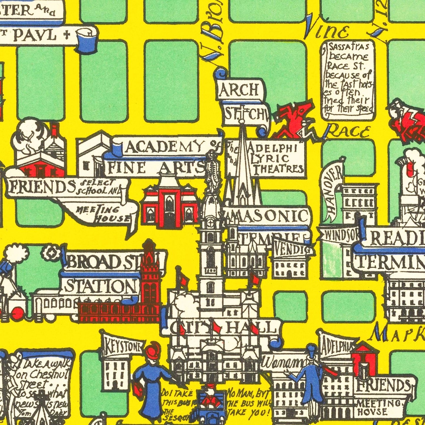 Vintage Map of Philadelphia, Pennsylvania 1926