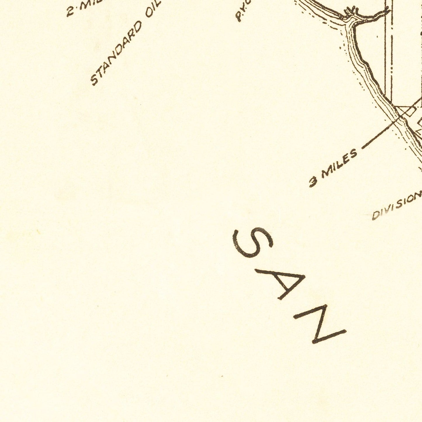 Vintage Map of San Diego, California 1914