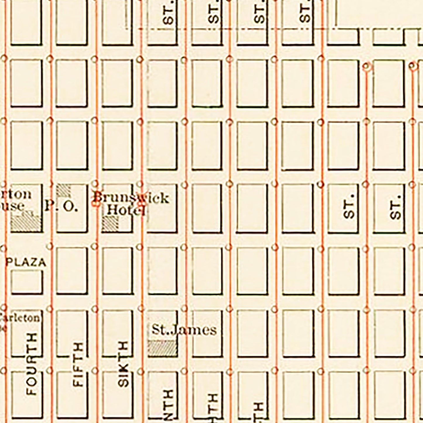 Vintage Map of San Diego, California 1891