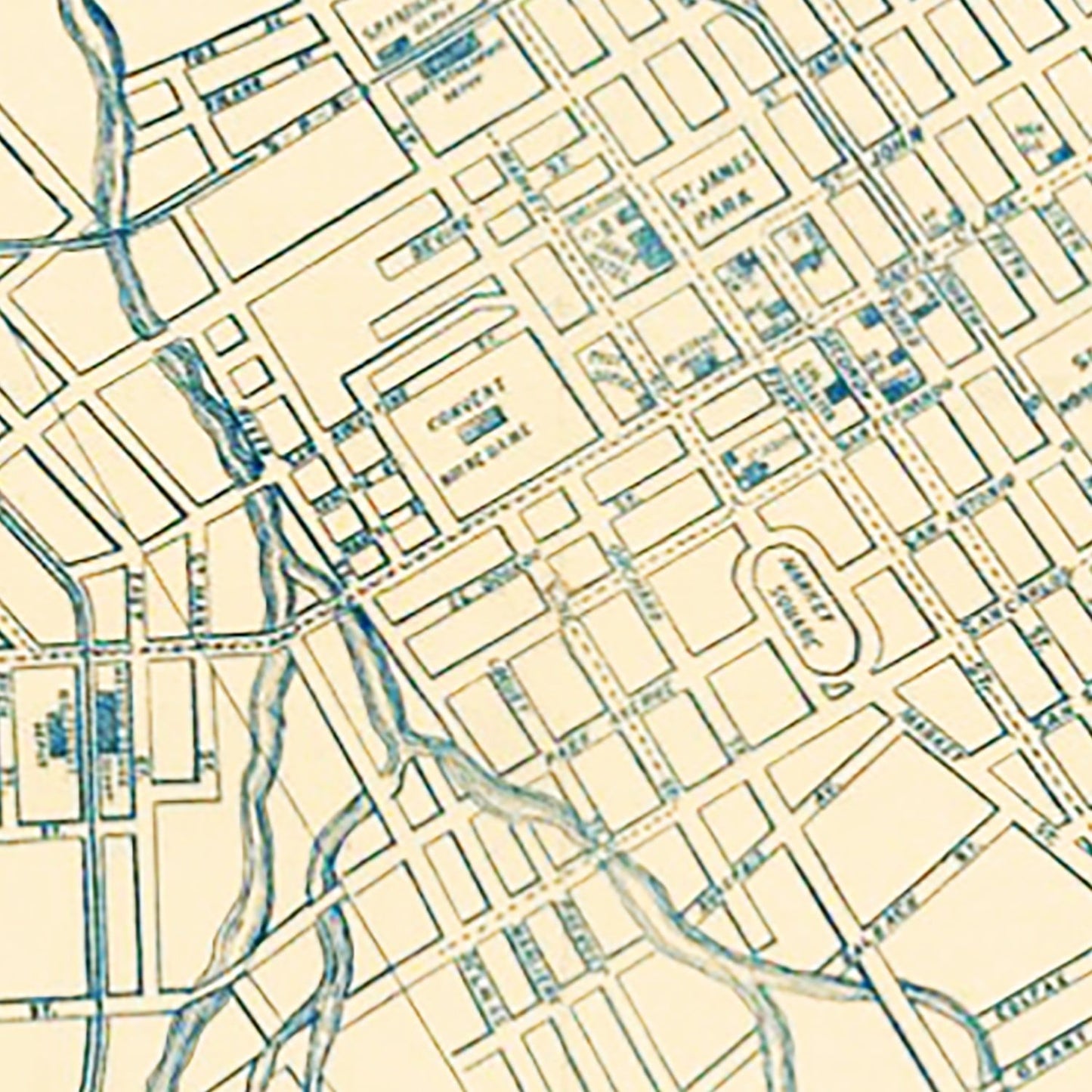 Vintage Map of San Jose, California 1886
