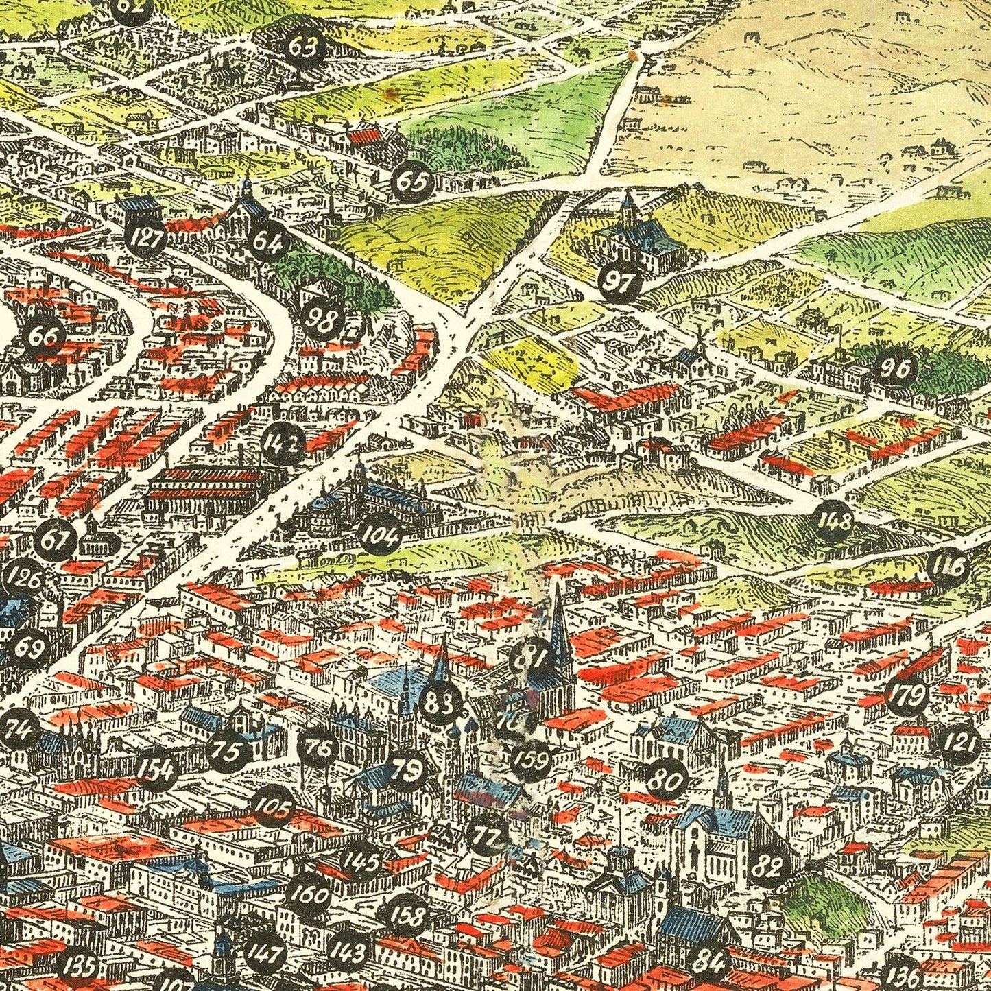Vintage Map of San Francisco, California 1875