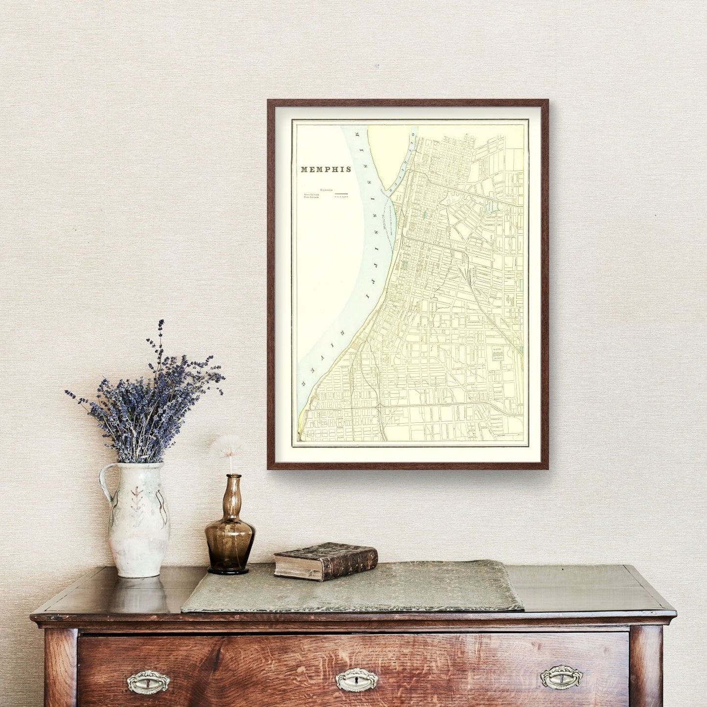 Vintage Map of Memphis, Tennessee 1895