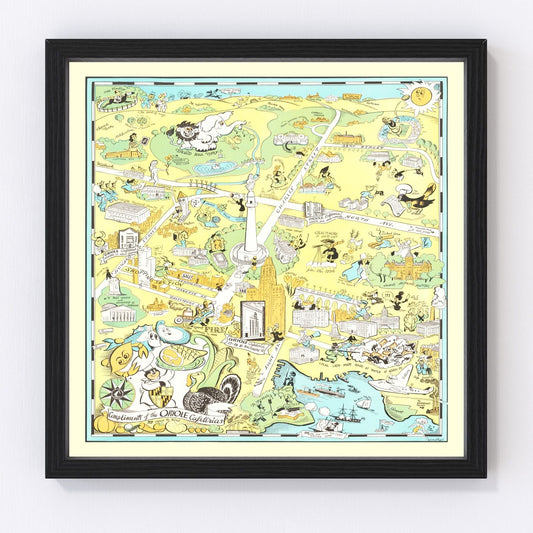 Vintage Map of Baltimore, Maryland 1935