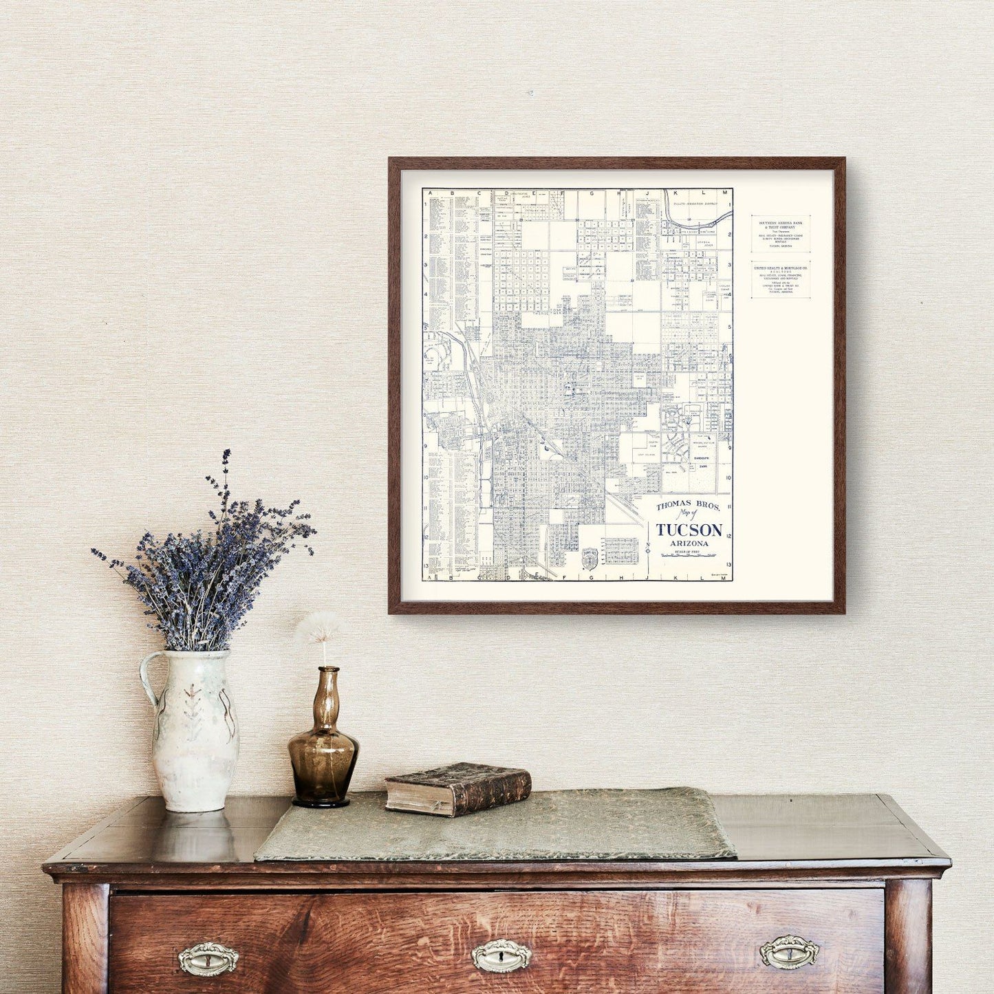 Vintage Map of Tucson, Arizona 1920