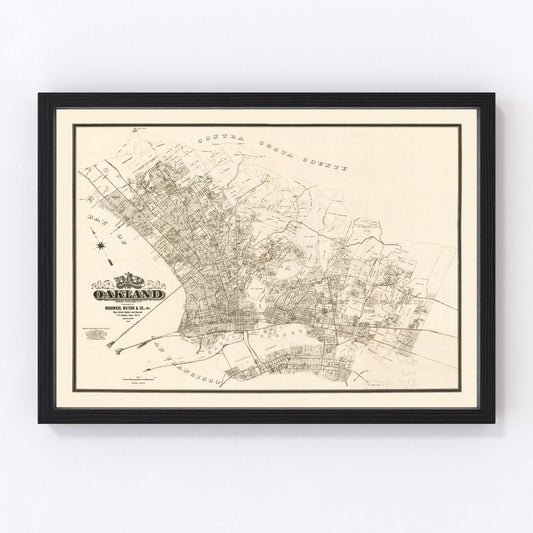 Vintage Map of Oakland, California 1903