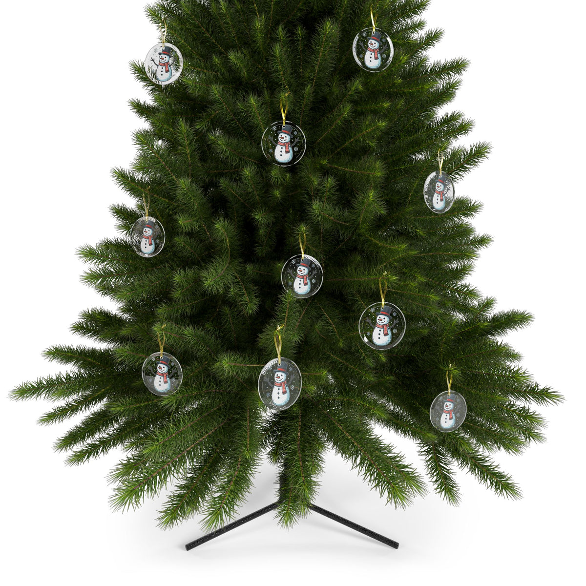 Snowman Glass Ornament