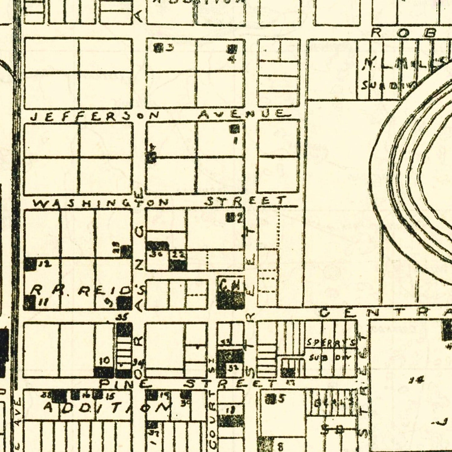 Vintage Map of Orlando, Florida 1910