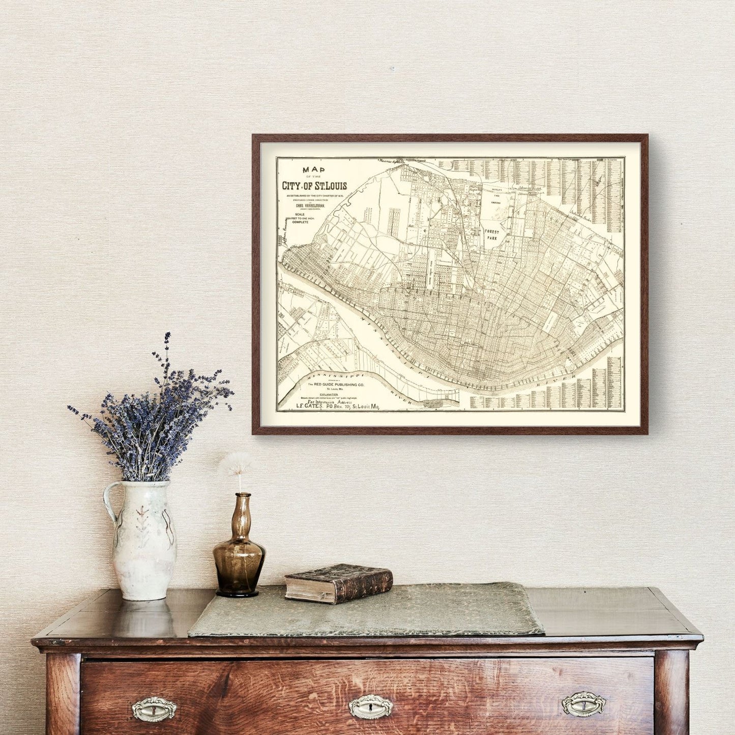 Vintage Map of St. Louis, Missouri 1901