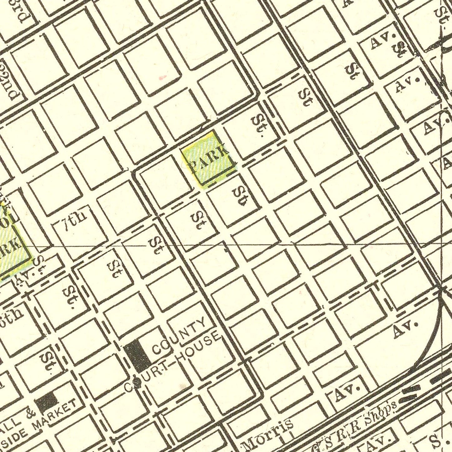Vintage Map of Birmingham, Alabama 1895