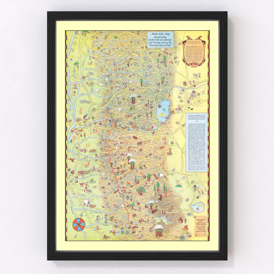 Vintage Tahoe & Gold Country Map 1931