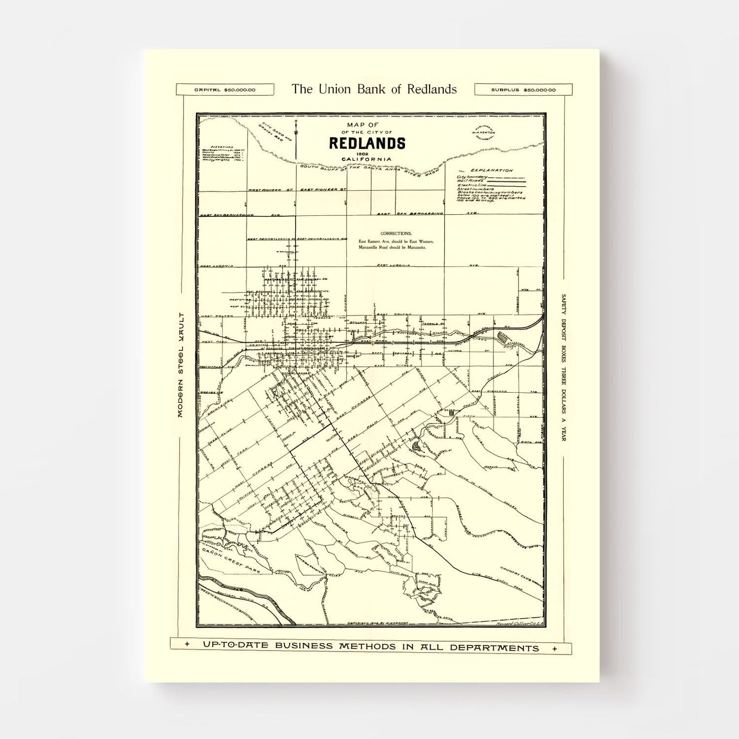 Vintage Map of San Jose, California 1899