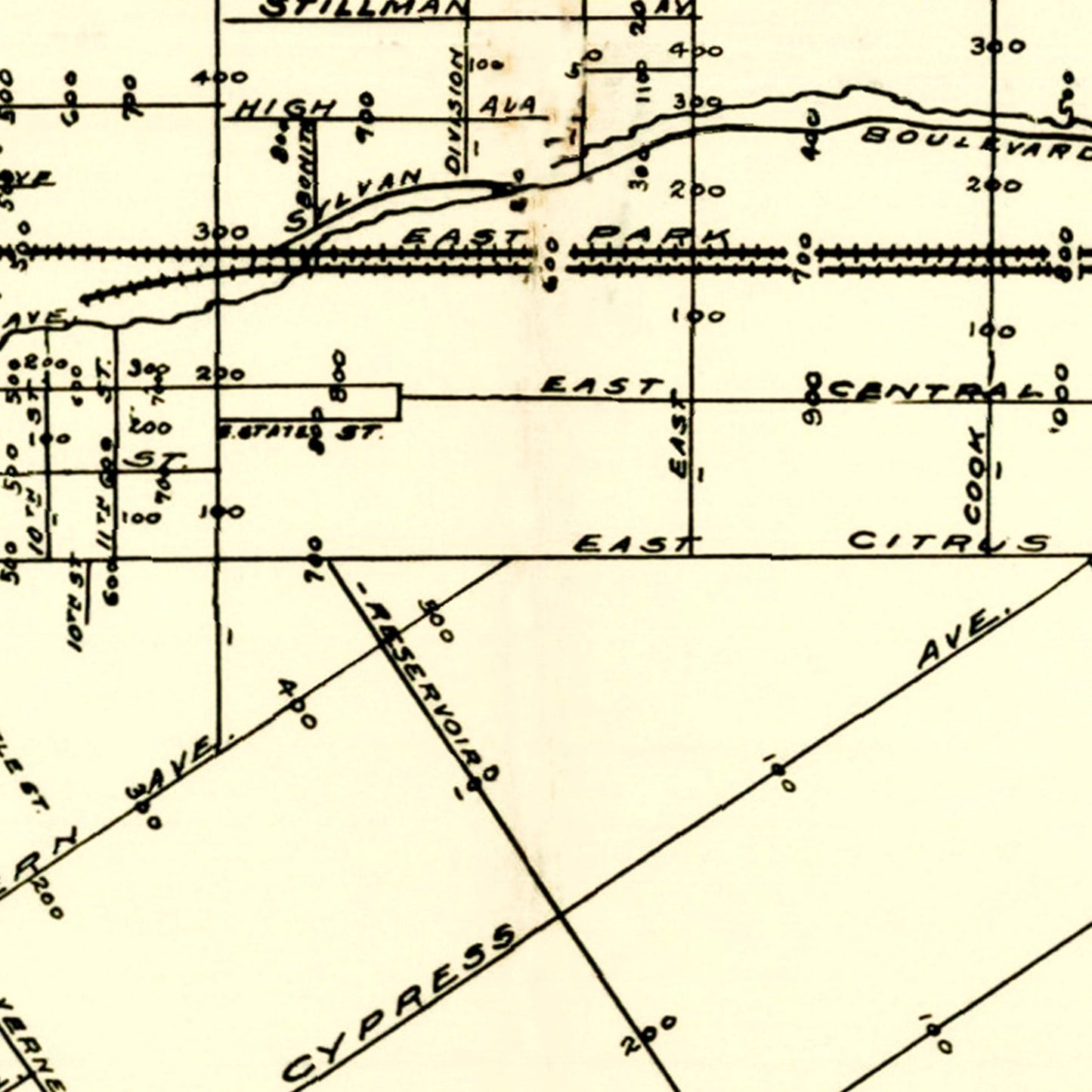 Vintage Map of San Jose, California 1899