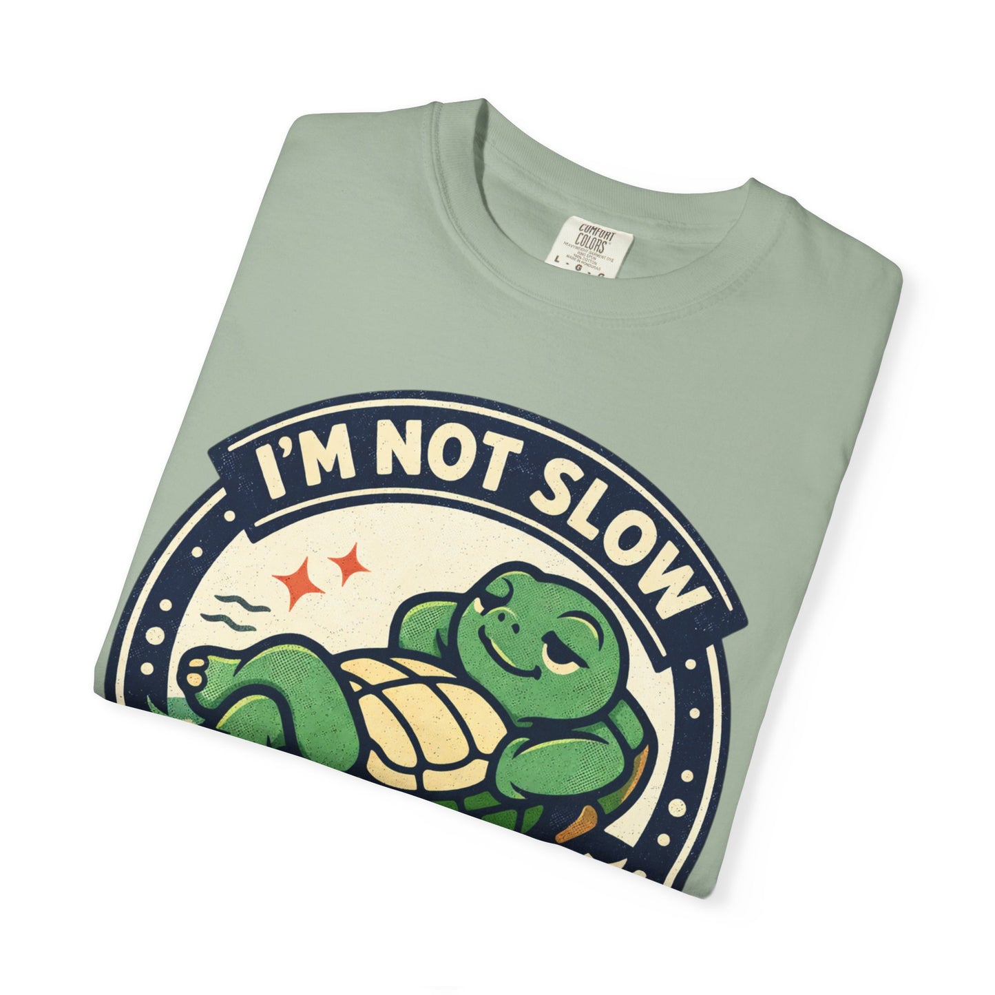 Turtle Time T‑Shirt — "I’m Not Slow, I’m Just On Turtle Time" Relaxed Graphic Tee