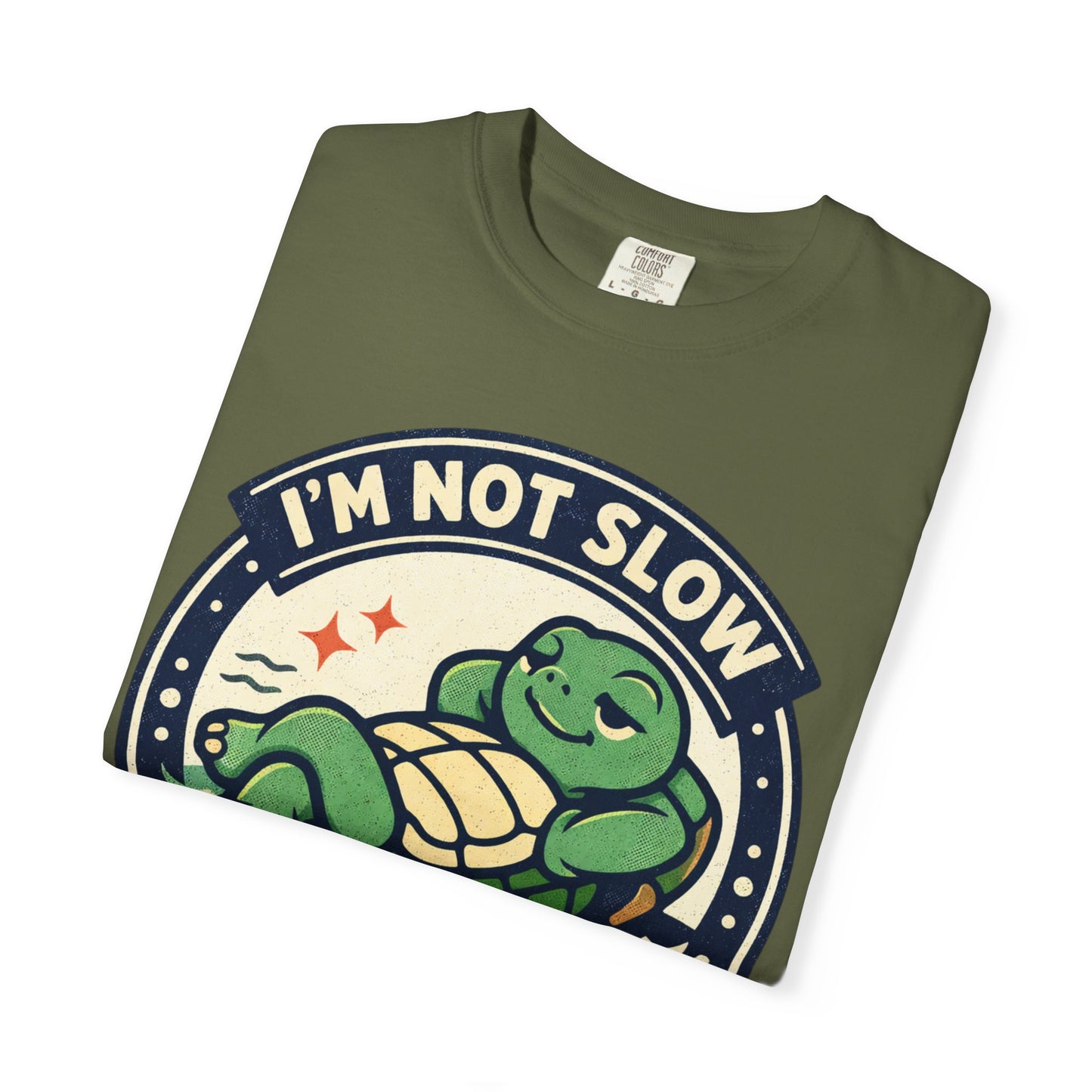 Turtle Time T‑Shirt — "I’m Not Slow, I’m Just On Turtle Time" Relaxed Graphic Tee