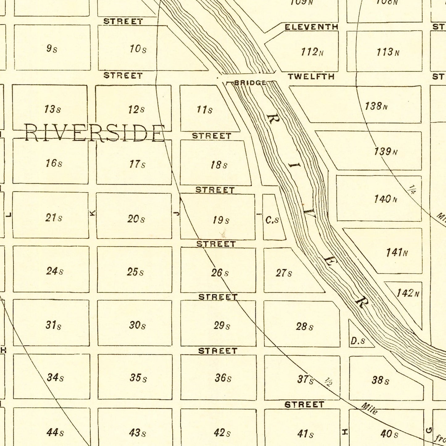 Vintage Map of Miami, Florida 1905