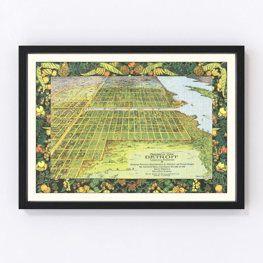 Vintage Map of Detroit, Florida 1911