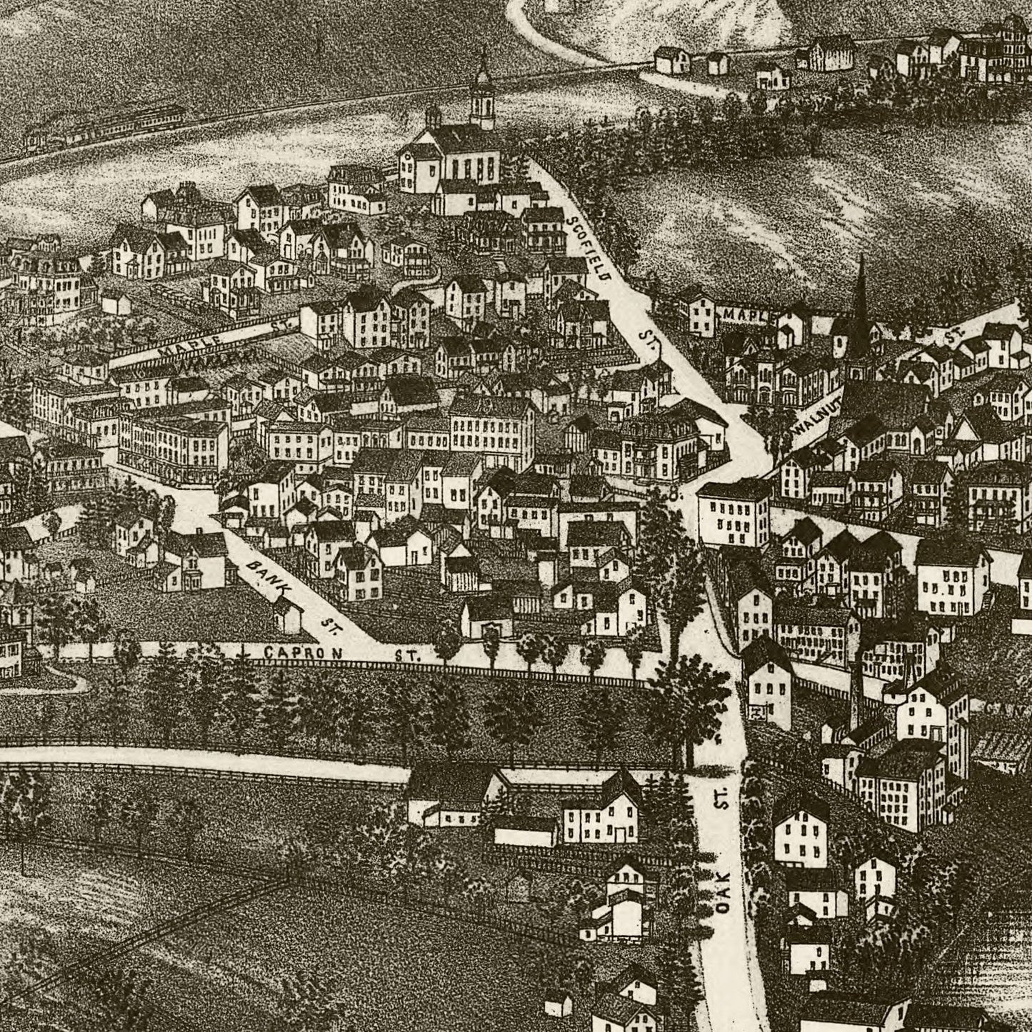 Vintage Map of Walden, New York 1887