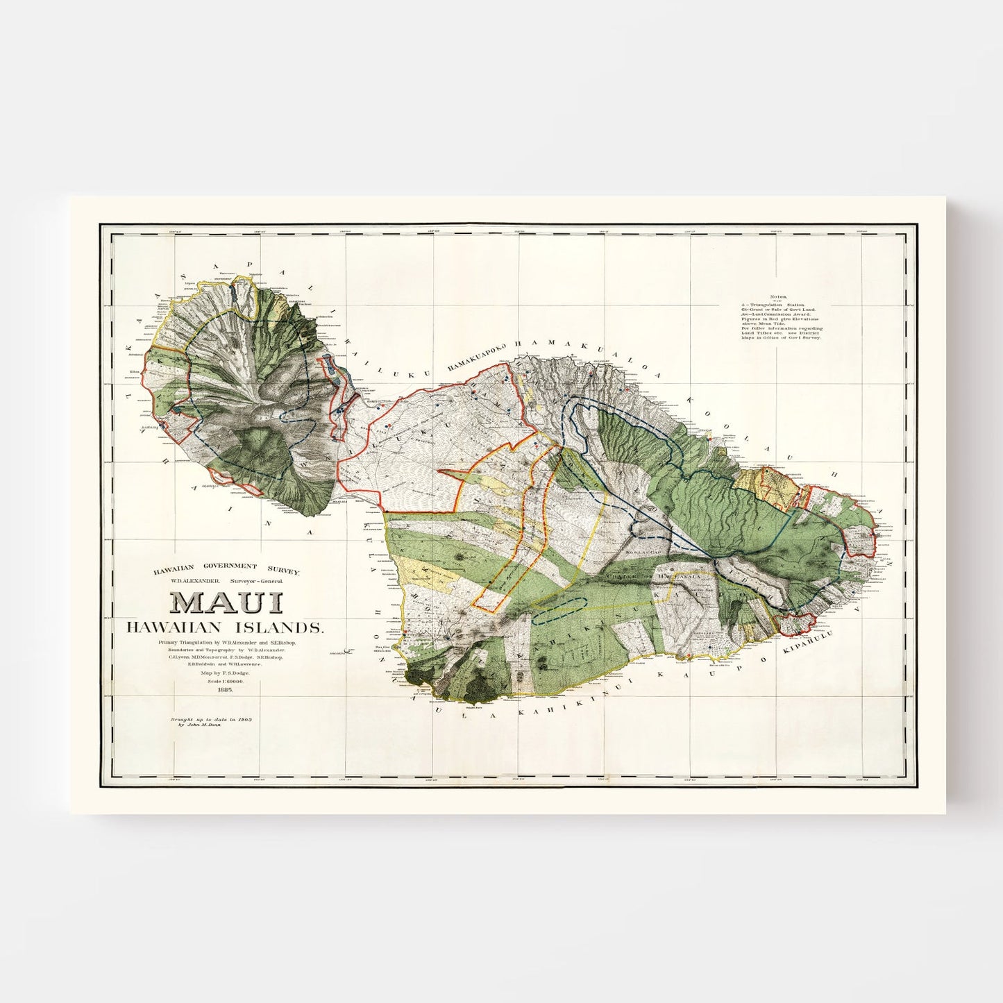 Vintage Map of Maui, 1903