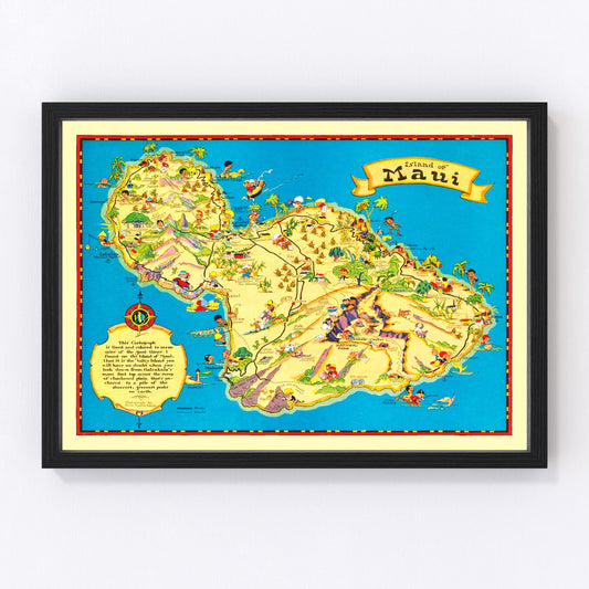 Vintage Map of Maui, 1931