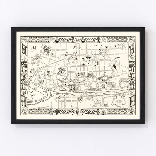 Vintage Map of Natchitoches, Louisiana 1941