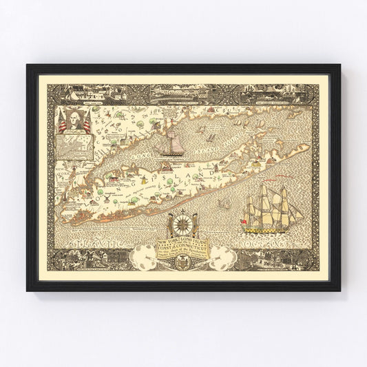 Vintage Map of New York City, New York 1931