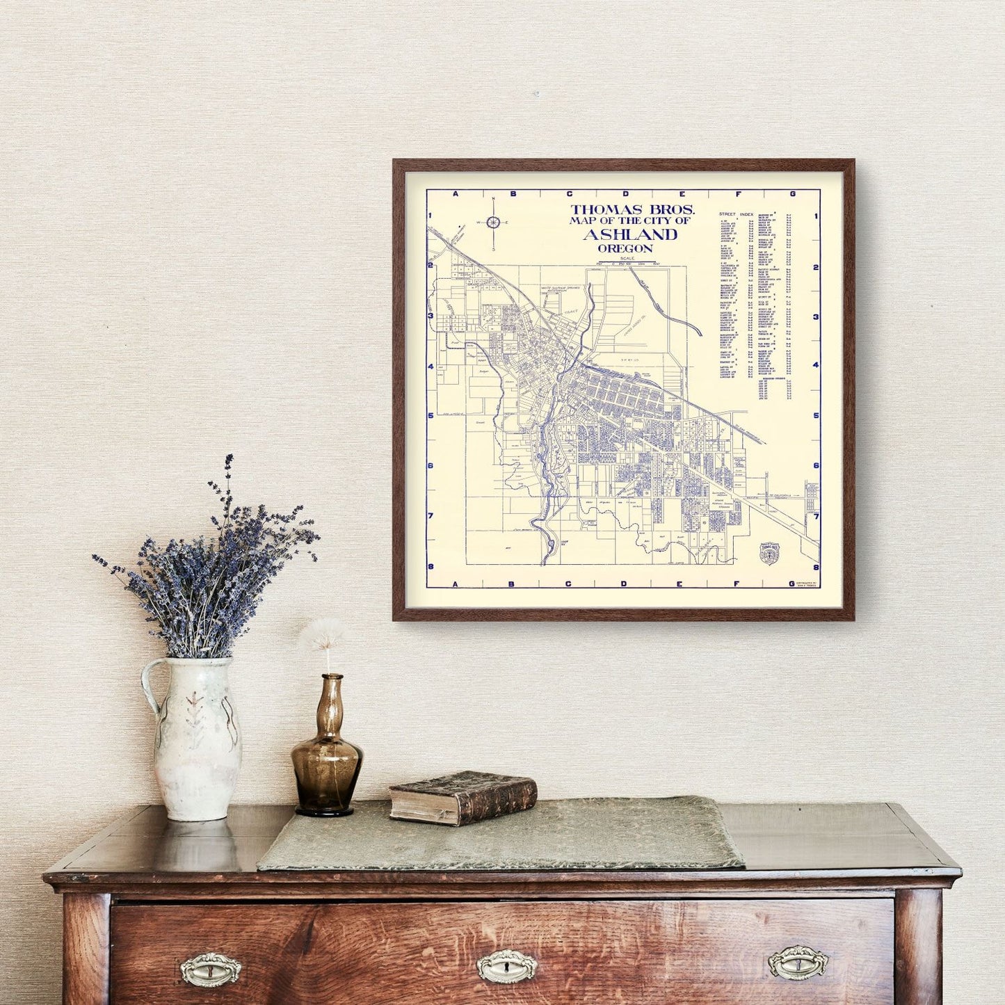 Vintage Map of Ashland, Oregon 1920