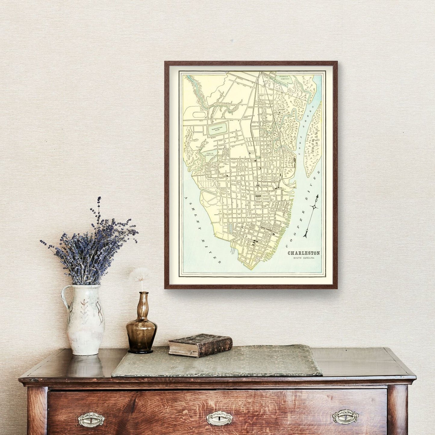 Vintage Map of Charleston, South Carolina 1895