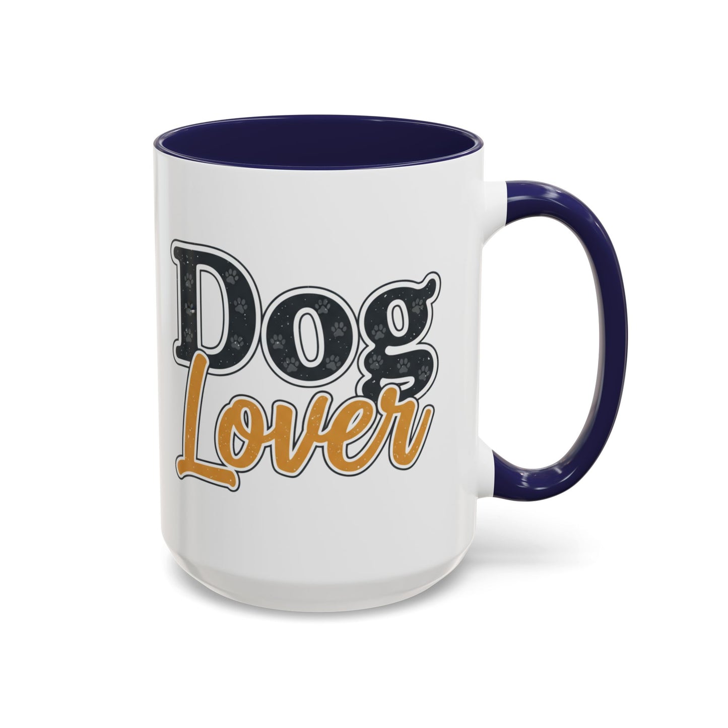 Dog Lover Accent Coffee Mug — 'Dog Lover' 11/15oz Ceramic Mug