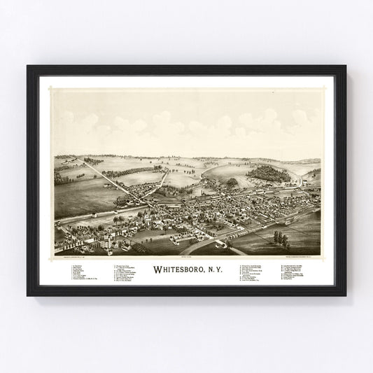 Vintage Map of Whitesboro, New York 1891
