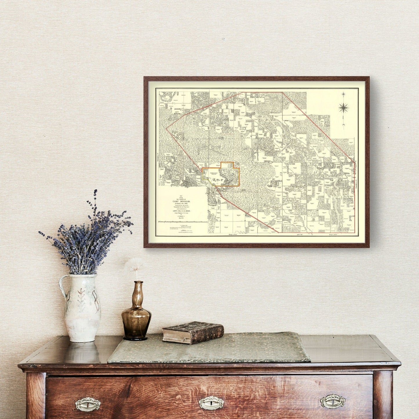 Vintage Map of Volk Field Air Base, 1902