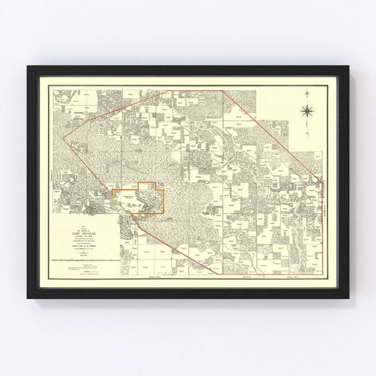 Vintage Map of Volk Field Air Base, 1902