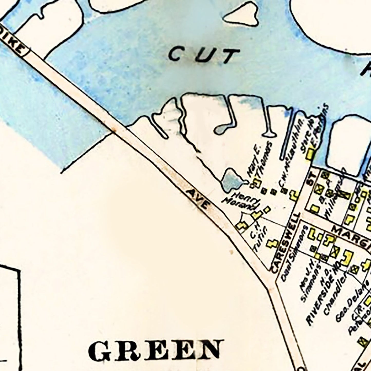 Vintage Map of Green Harbor Town, Massachusetts 1903
