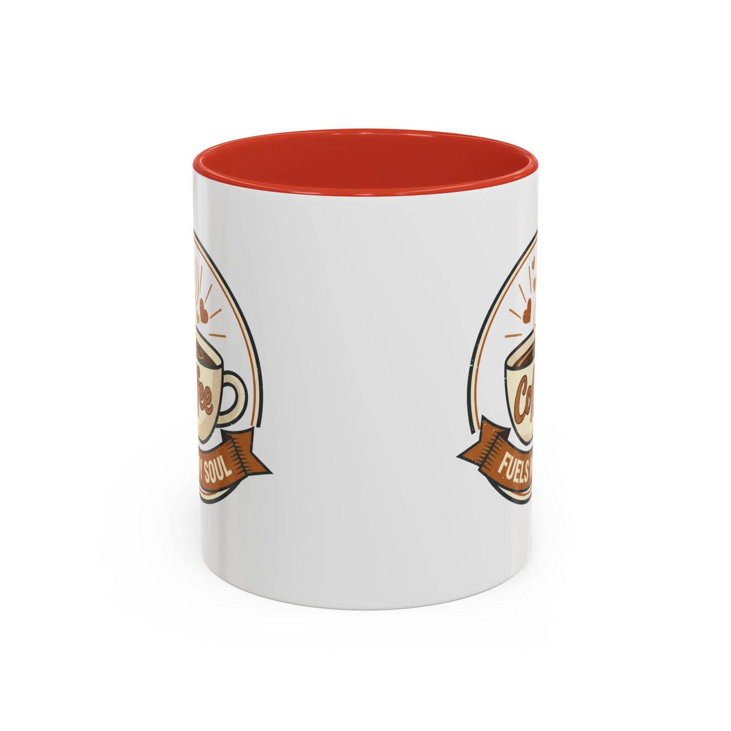 Coffee Mug - "Coffee Fuels My Soul" Accent Ceramic Mug (11/15oz)