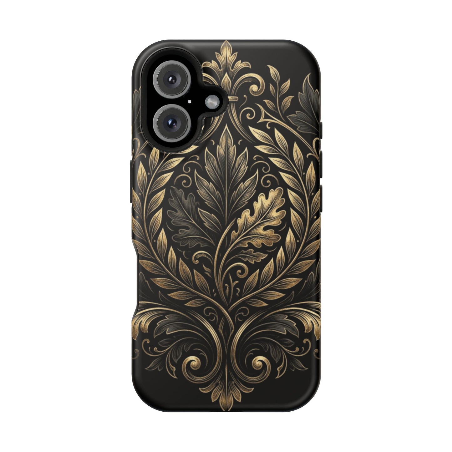 Baroque Gold Leaf Phone Case — Impact-Resistant Protective Cover
