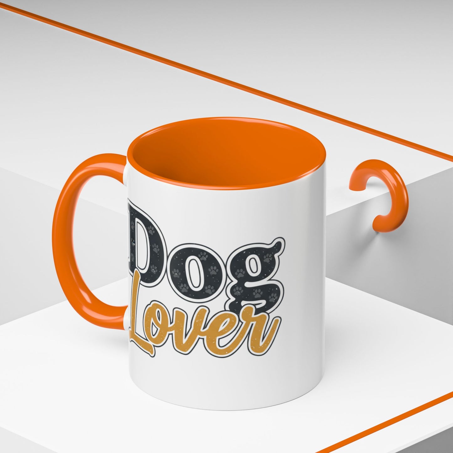 Dog Lover Accent Coffee Mug — 'Dog Lover' 11/15oz Ceramic Mug