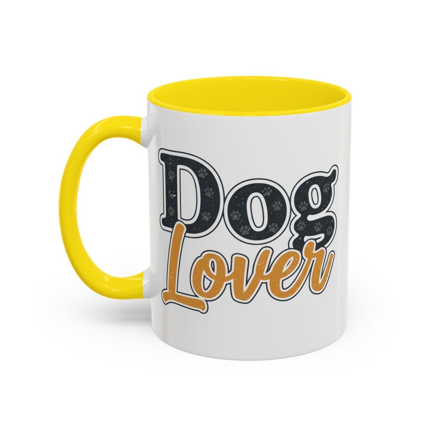 Dog Lover Accent Coffee Mug — 'Dog Lover' 11/15oz Ceramic Mug