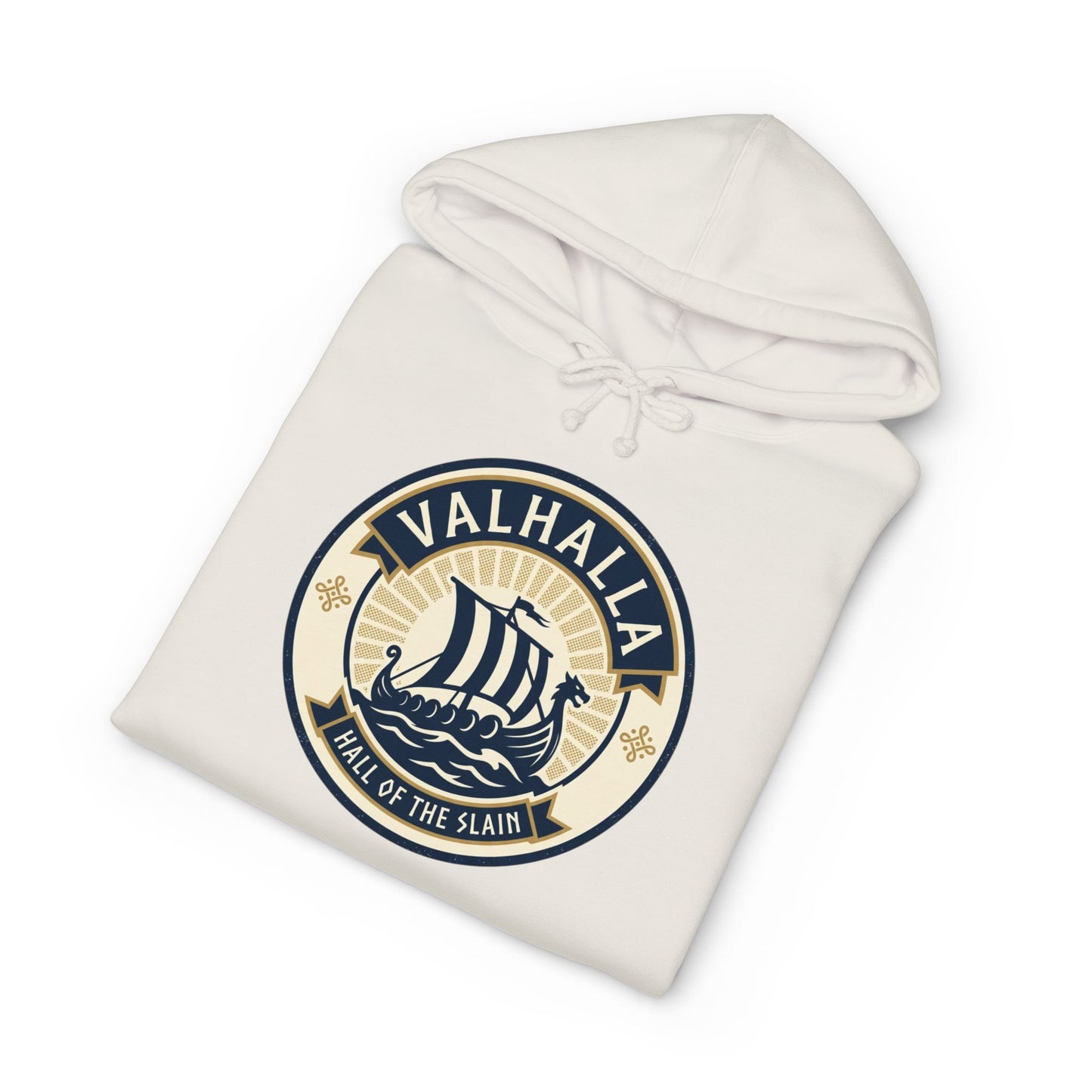 Valhalla Viking Ship Hoodie — Norse Mythology Graphic Pullover