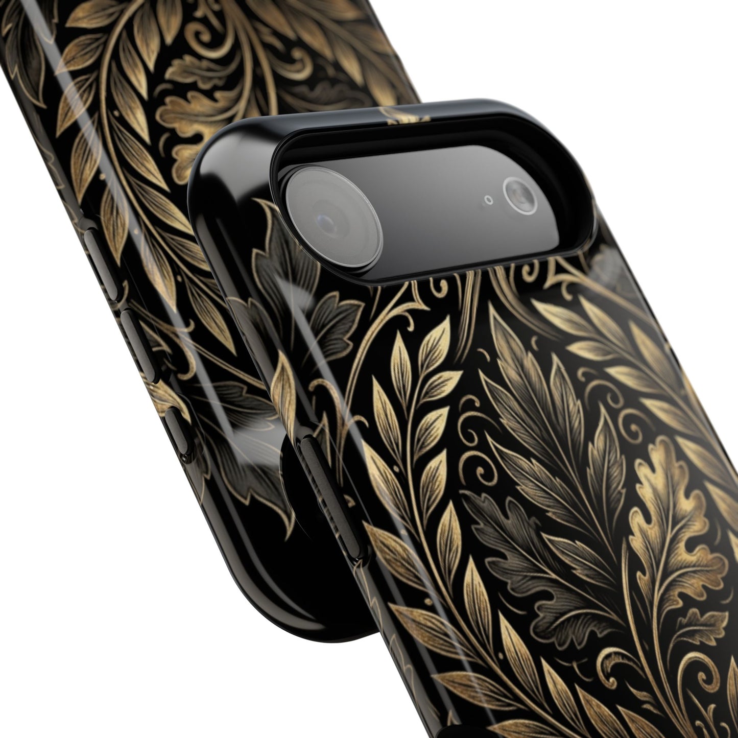 Baroque Gold Leaf Phone Case — Impact-Resistant Protective Cover