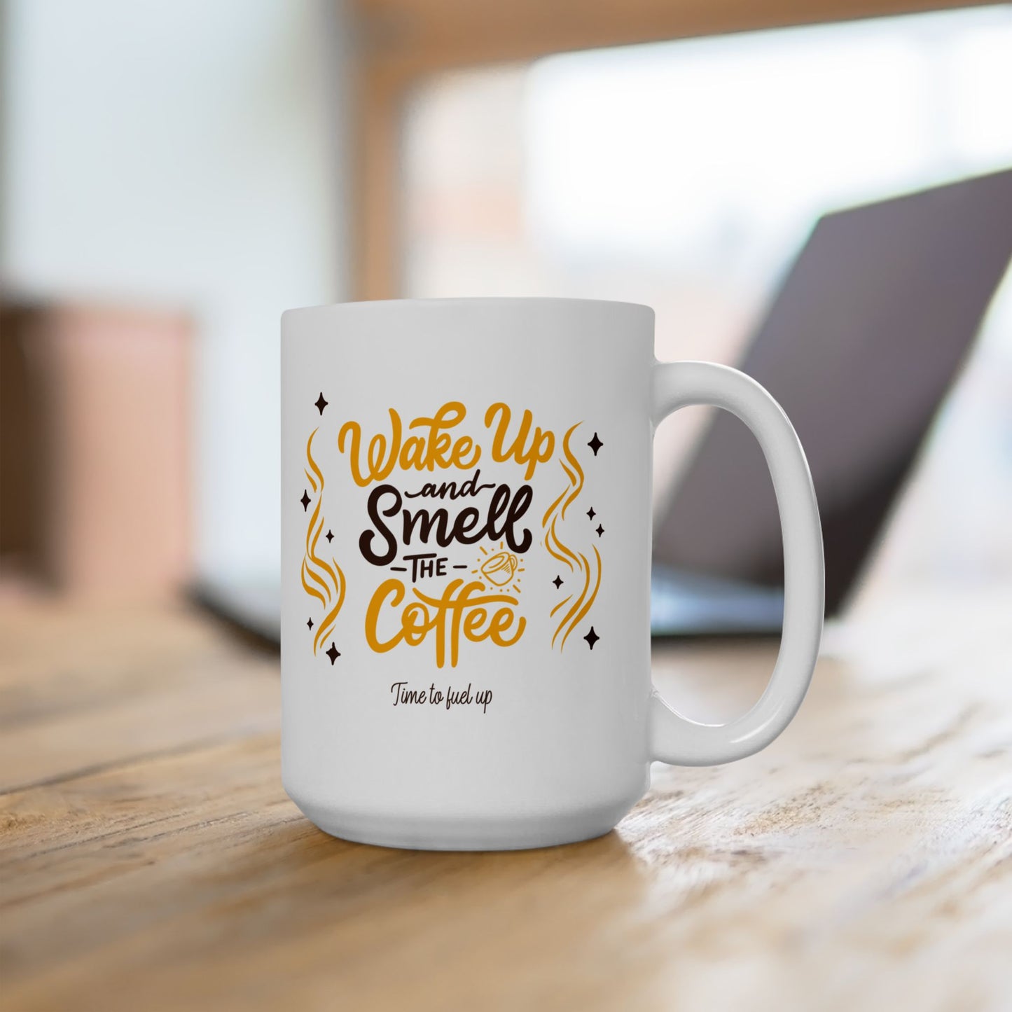 Inspirational Ceramic Mug — "Wake Up & Slay" Motivational Coffee Cup (11oz/15oz)