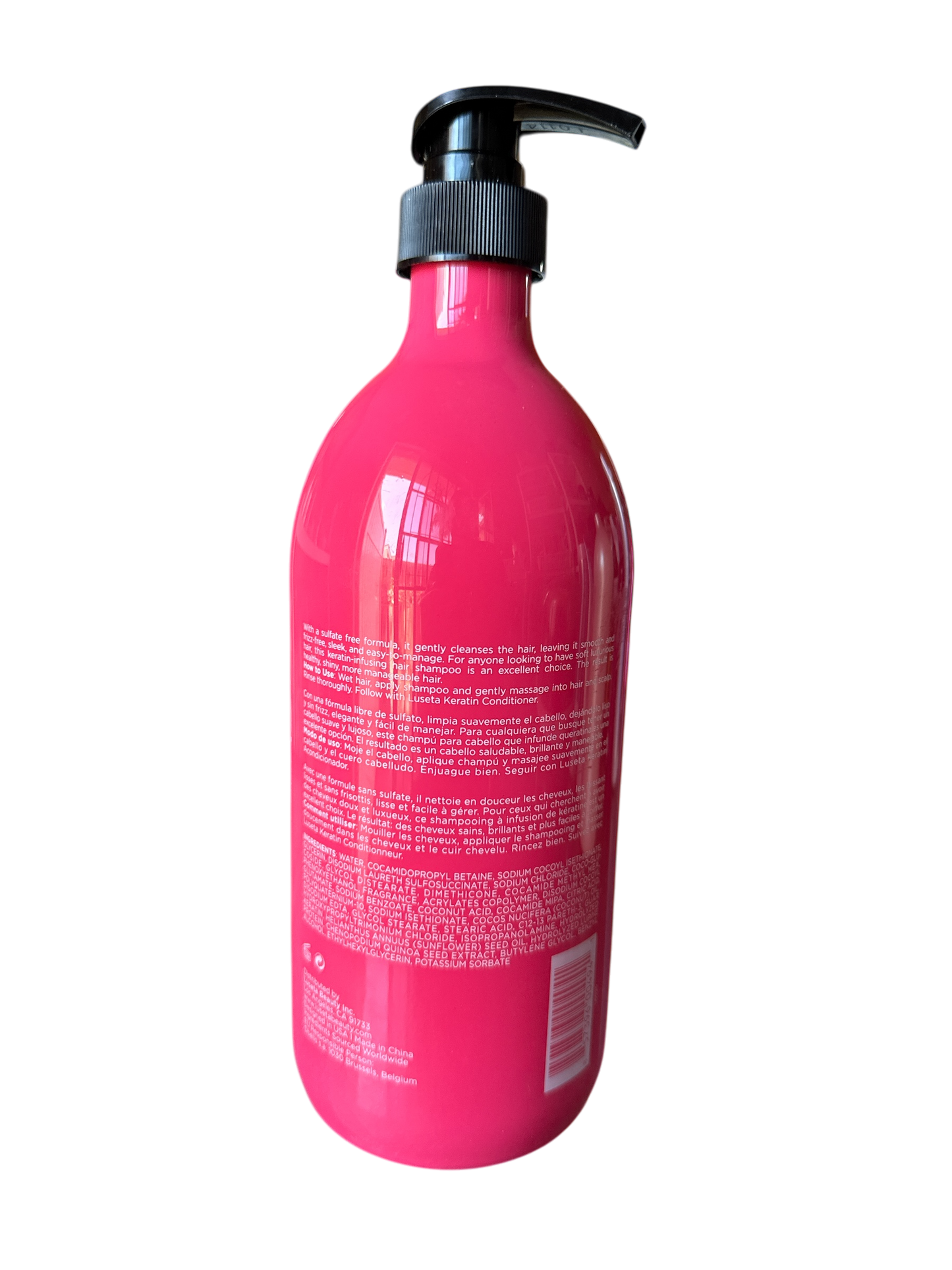 Luseta Keratin Shampoo Smoothing & Nourishing Formula Color Safe 33.8fl.oz 1000ml