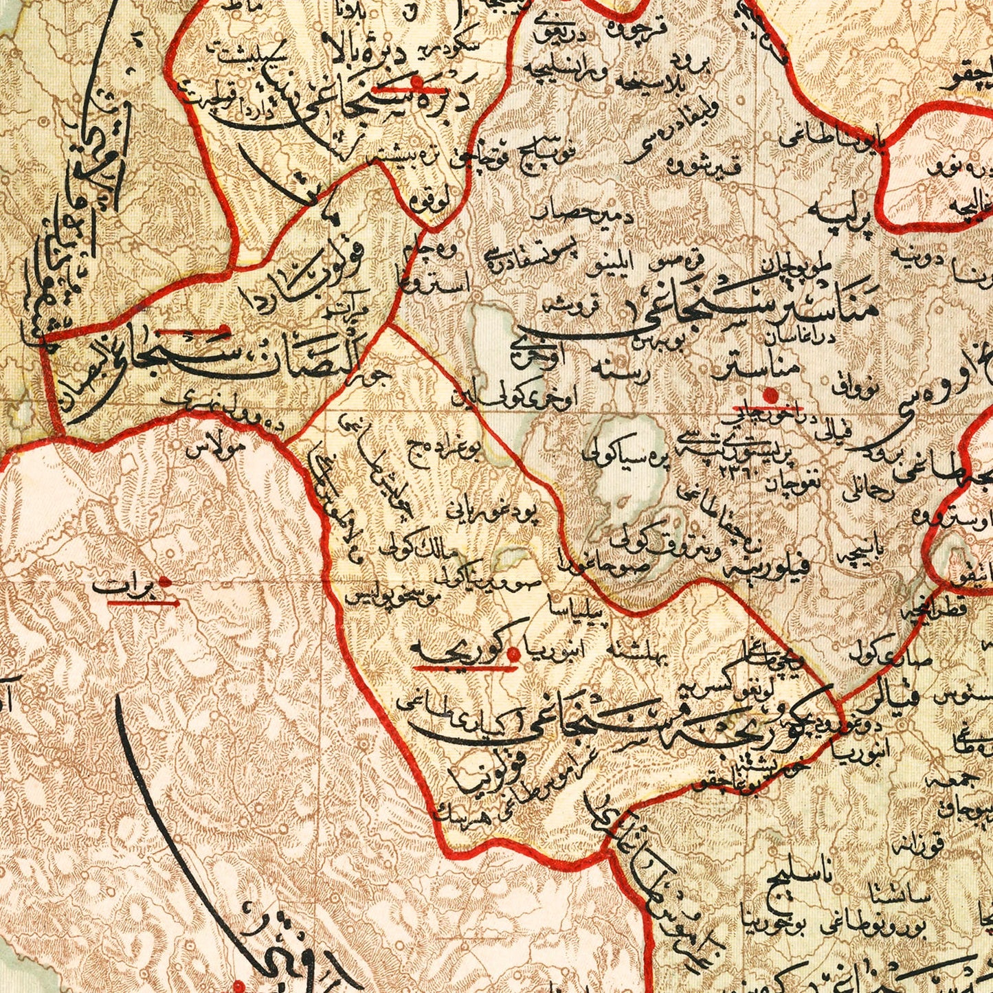 Vintage Map of Manastir Region, 1909