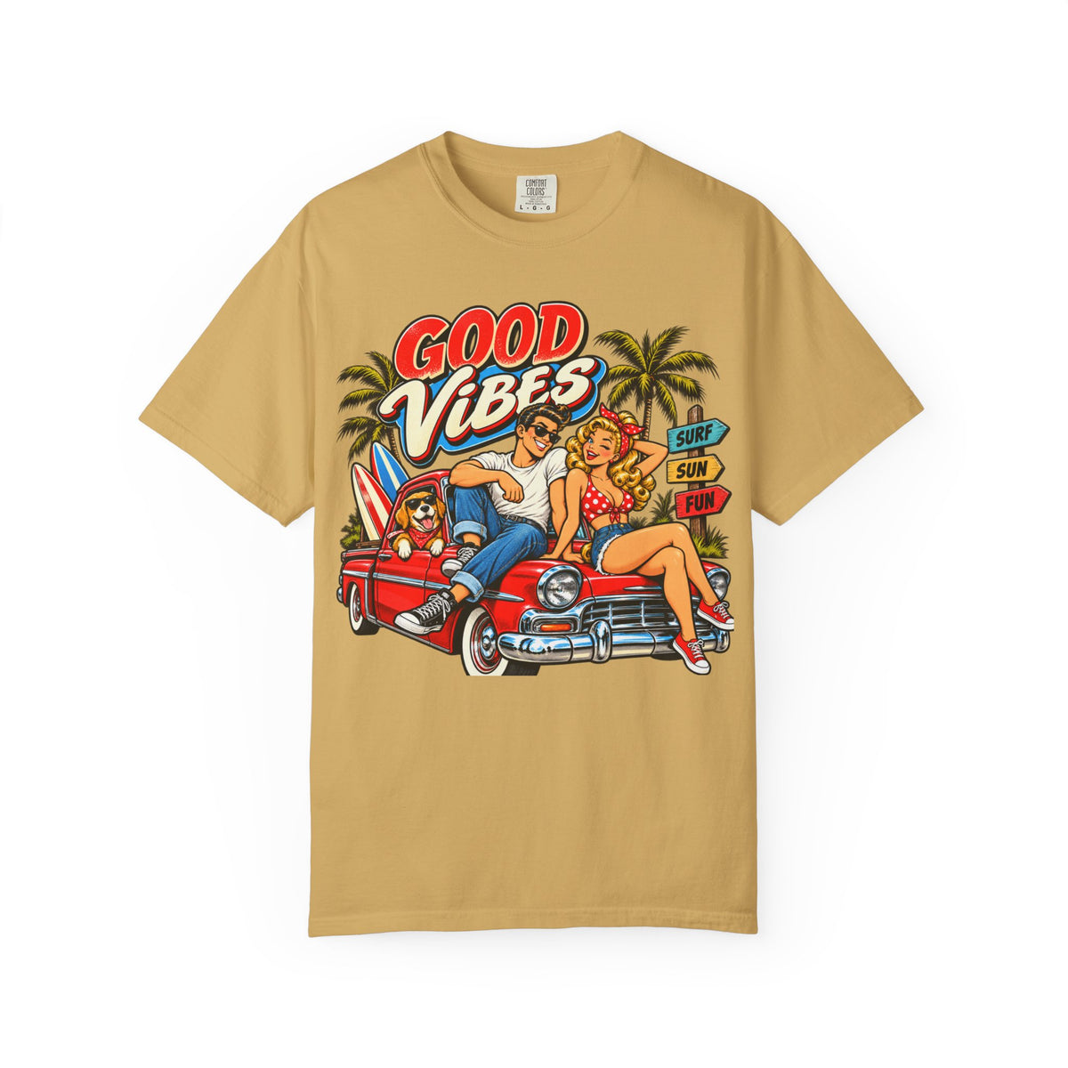 Good Vibes Retro Beach T-Shirt