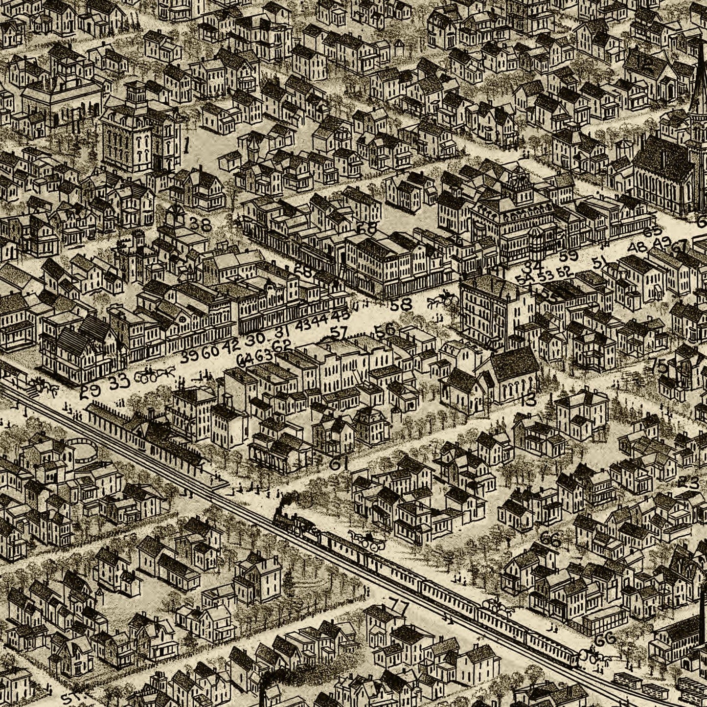 Vintage Map of Vineland, New Jersey 1885