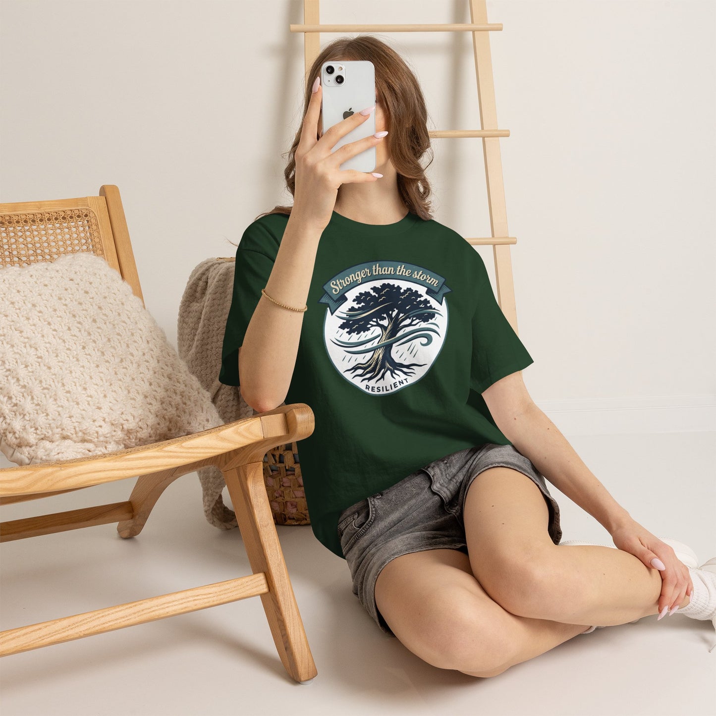 Resilient Tree T‑Shirt — "Stronger Than the Storm" Inspirational Tee