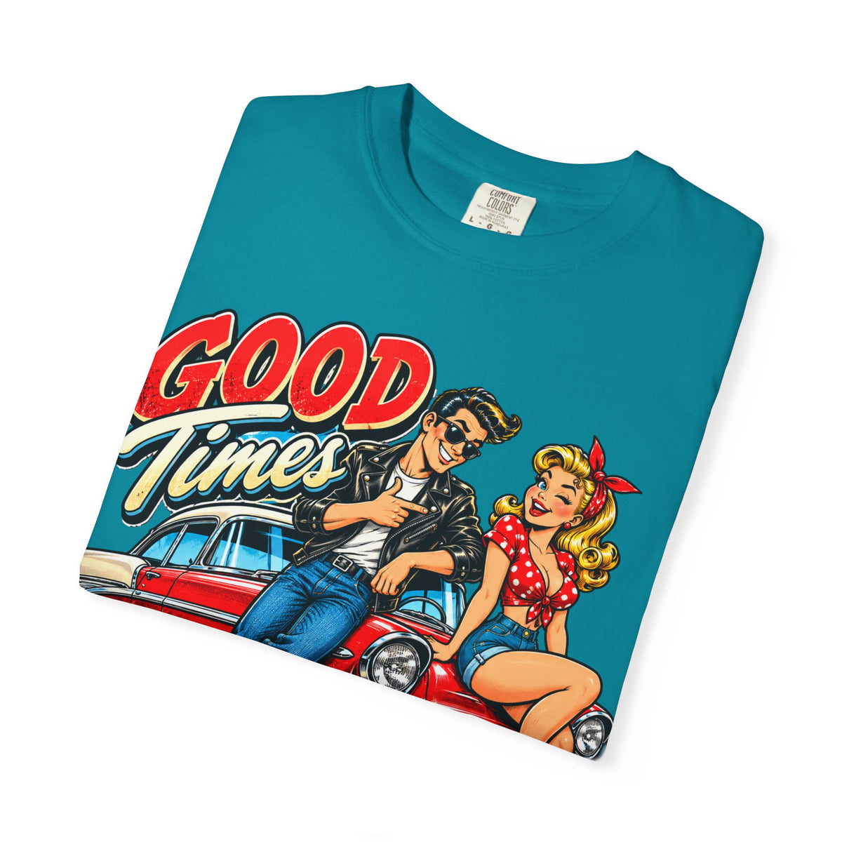 Good Times Retro Car Tee — Vintage 1950s Rockabilly Graphic T‑Shirt